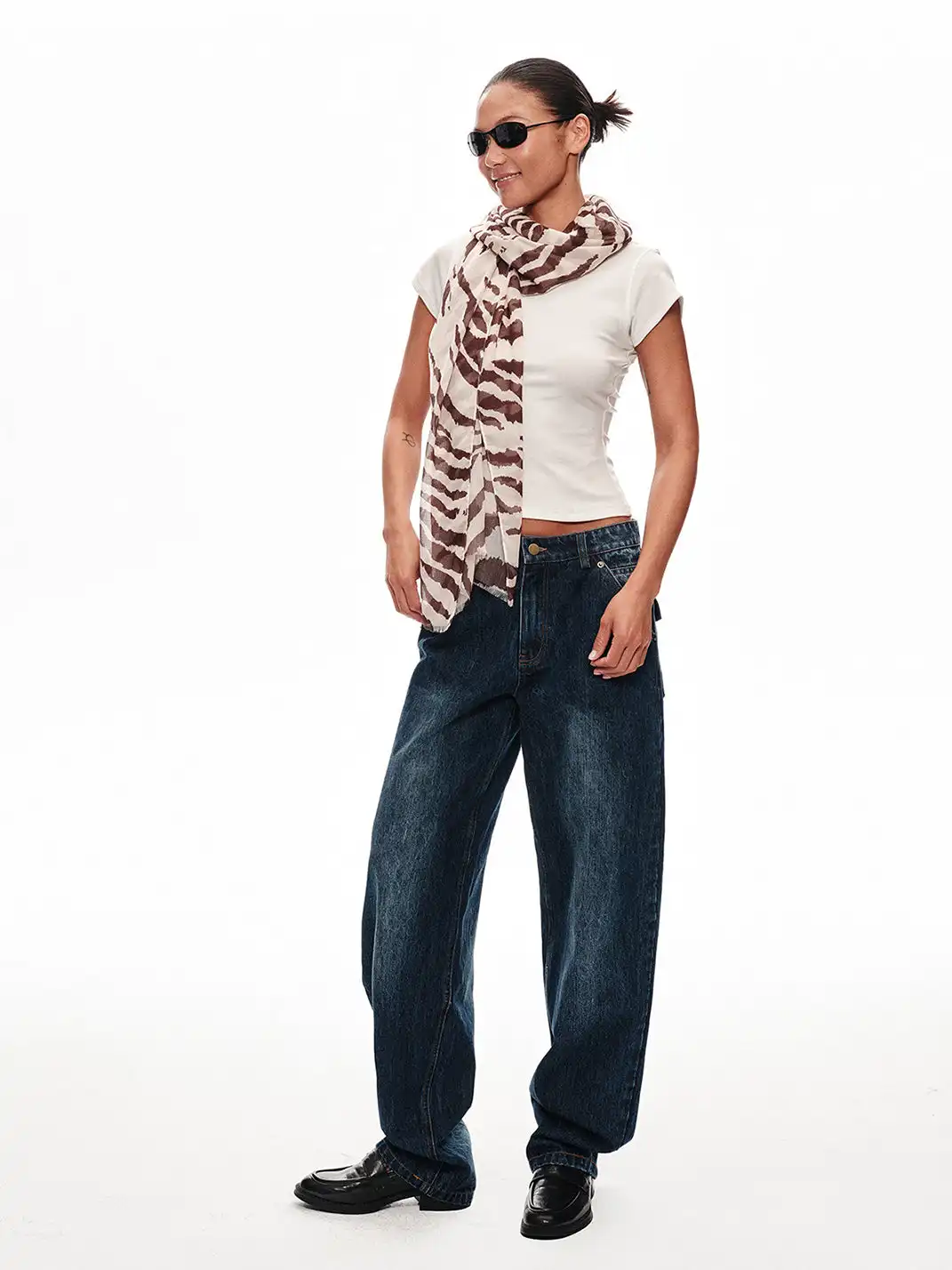 Right Above | Modal Printed Long Silk Scarf