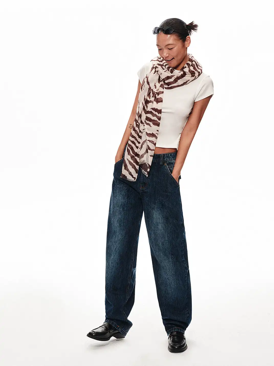 Right Above | Modal Printed Long Silk Scarf