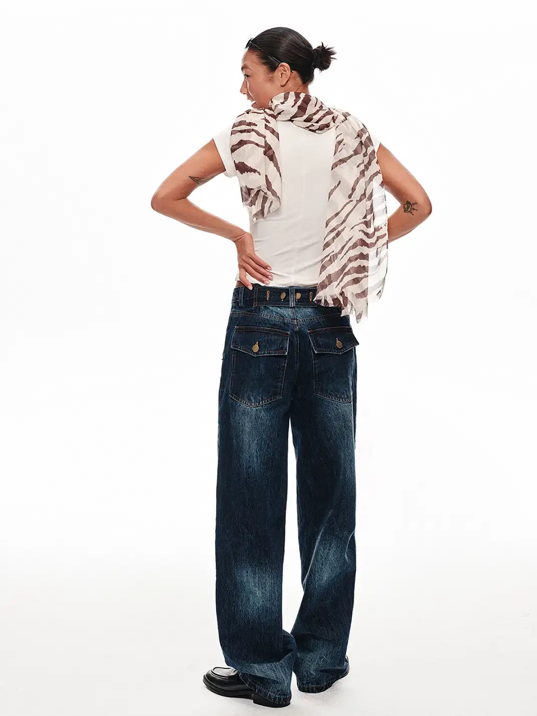 Right Above | Modal Printed Long Silk Scarf
