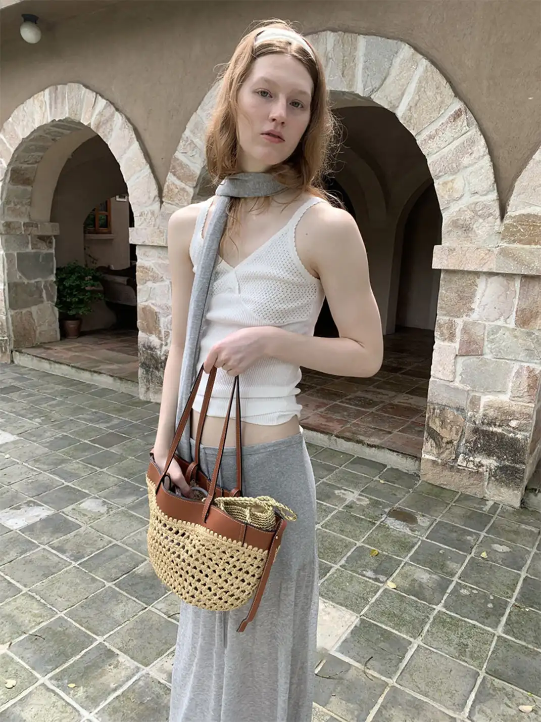 LONSLAN | Ice Silk Matching Long Scarf