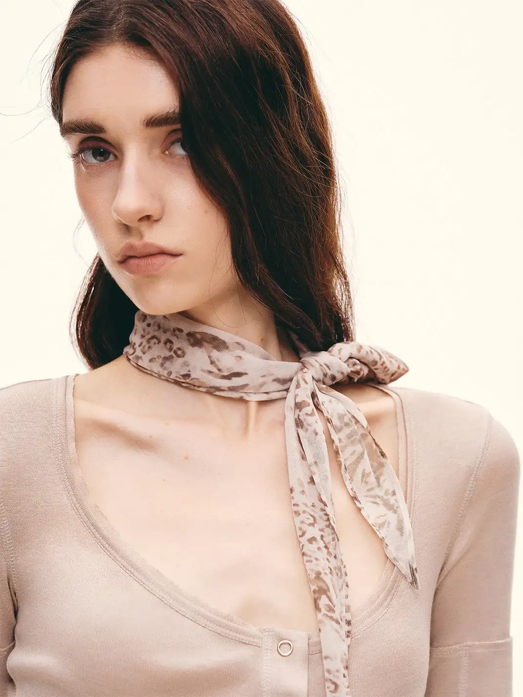 FireladyFur | Wrinkle-Resistant Draped Animal Print Square Scarf