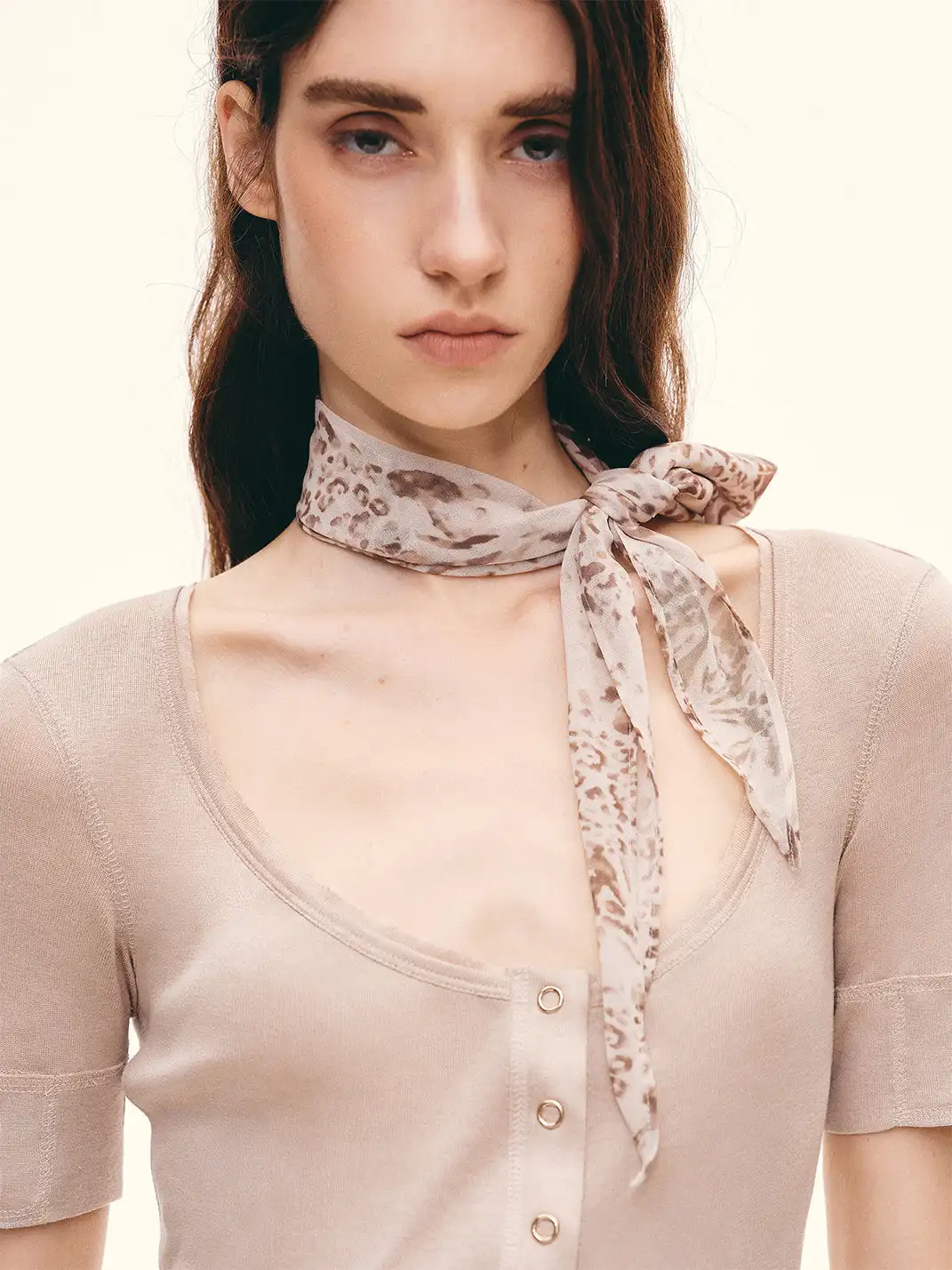 FireladyFur | Wrinkle-Resistant Draped Animal Print Square Scarf