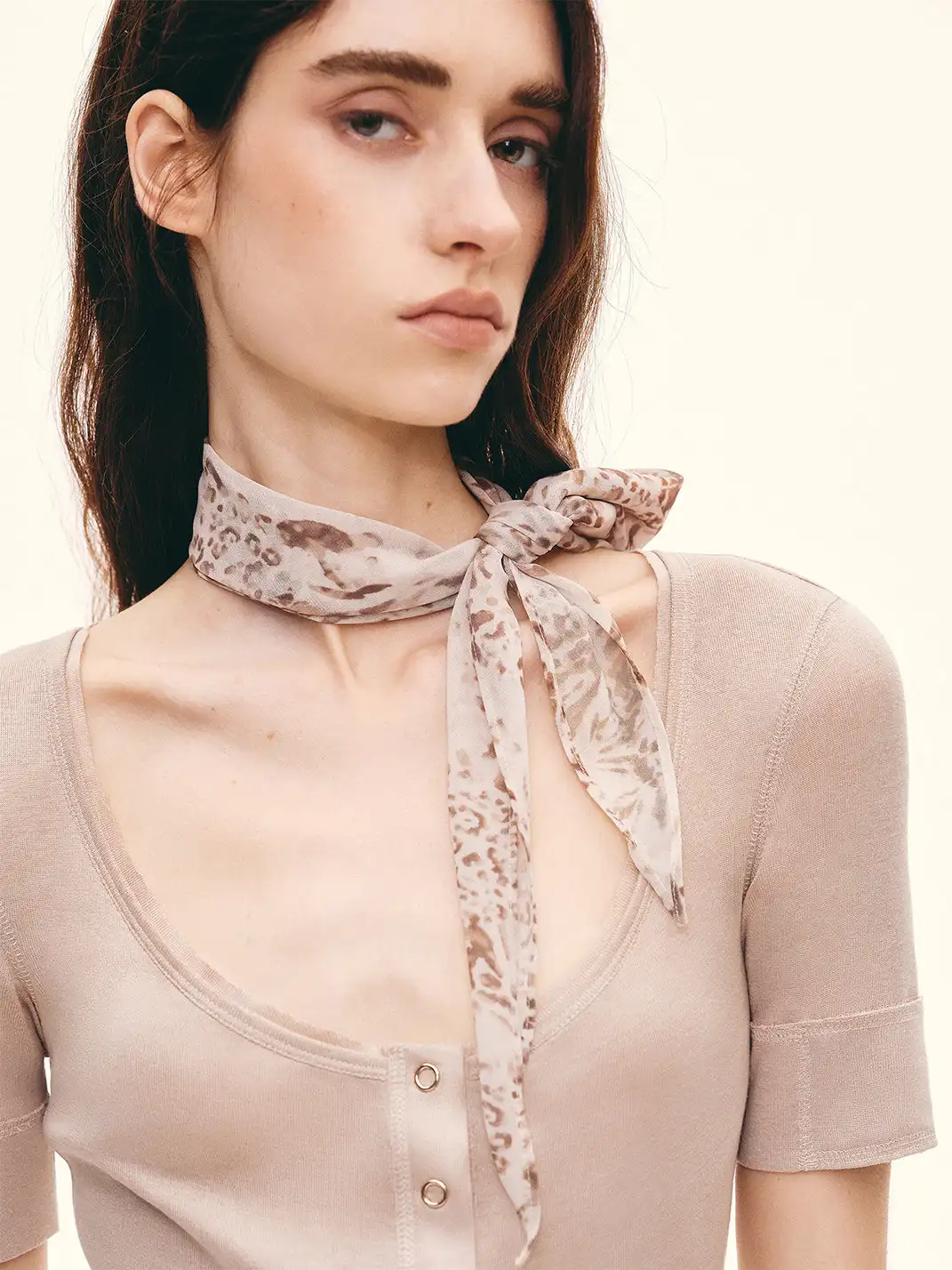FireladyFur | Wrinkle-Resistant Draped Animal Print Square Scarf