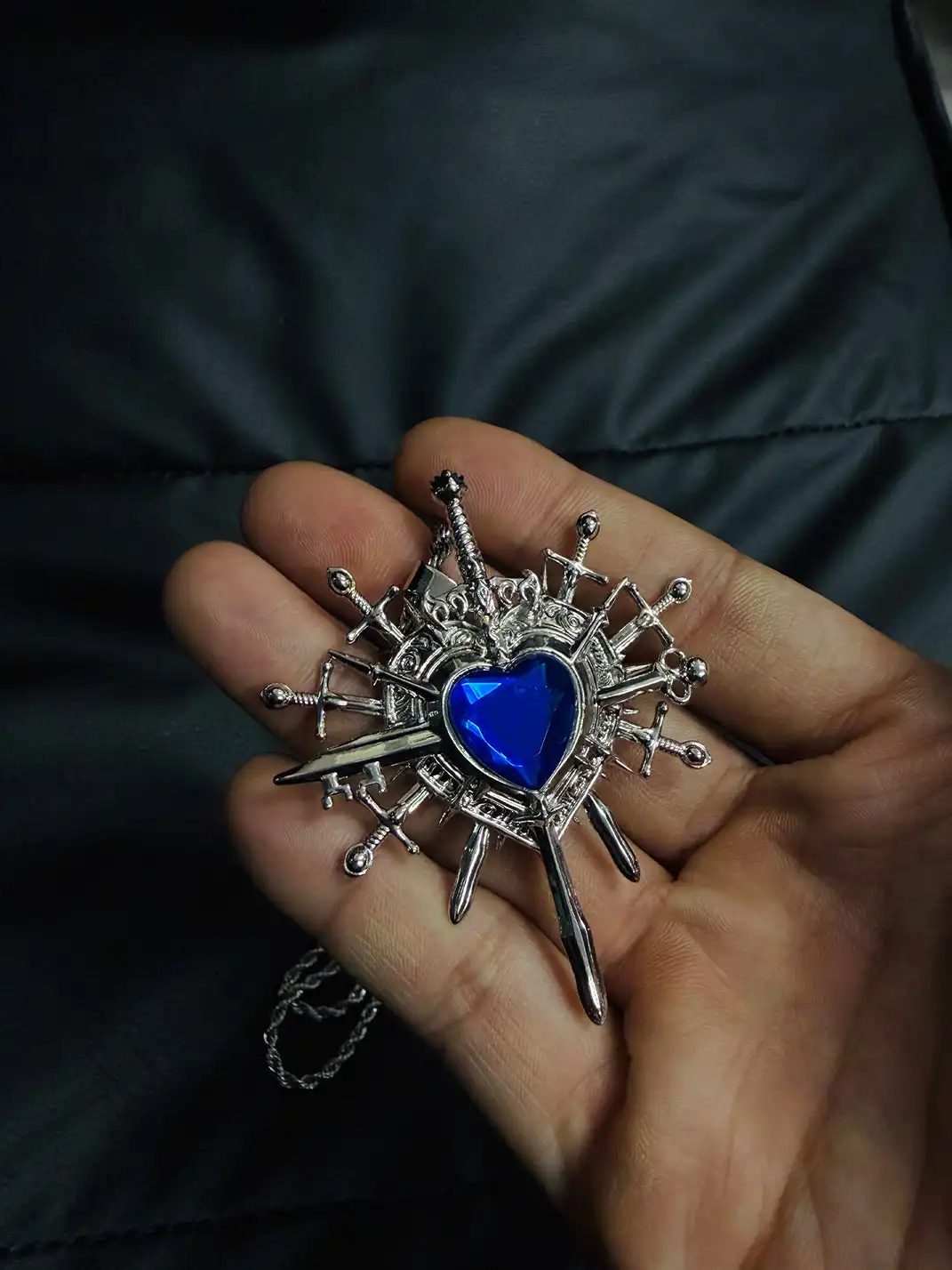 PAIKI | Heart Pink And Blue Double Sided Necklace