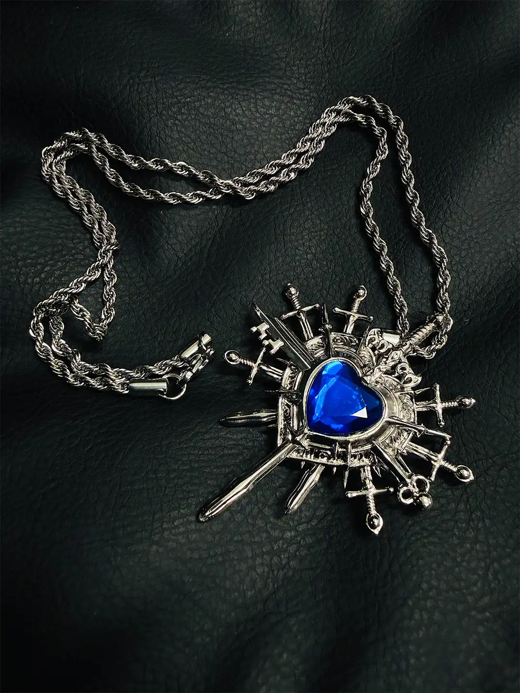 PAIKI | Heart Pink And Blue Double Sided Necklace