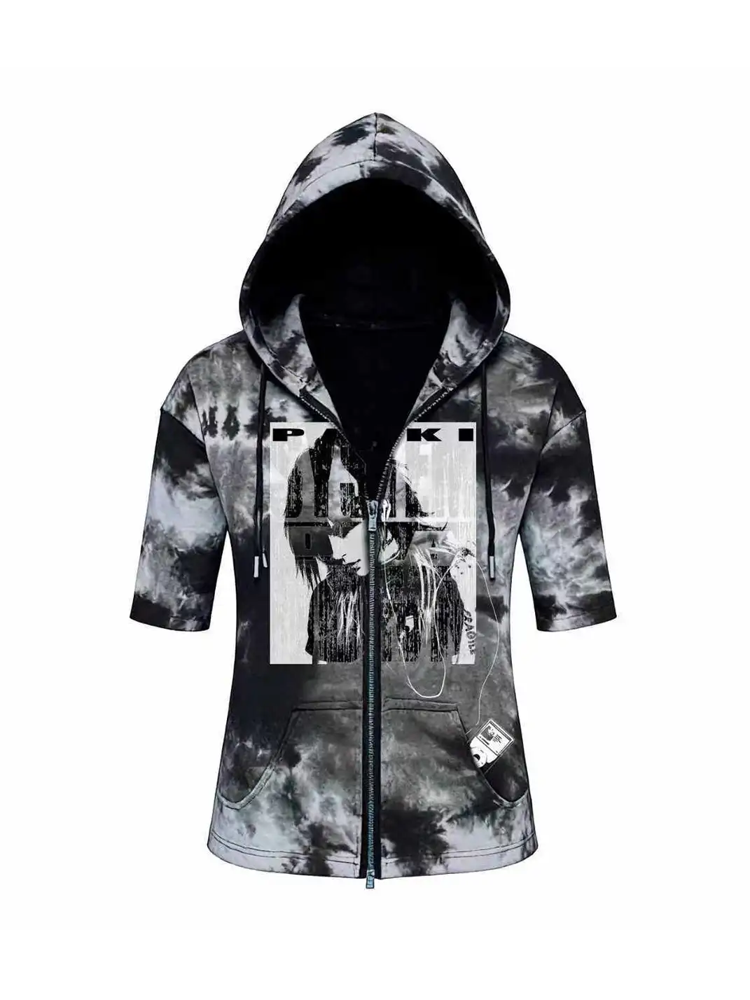 PAIKI | Portrait Hand Tie-Dye Hooded T-Shirt