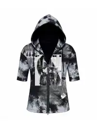 PAIKI | Portrait Hand Tie-Dye Hooded T-Shirt