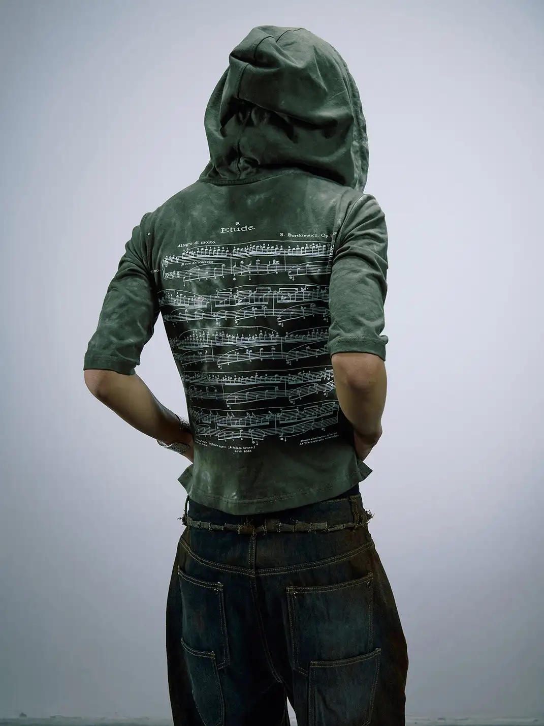 PAIKI | Portrait Hand Tie-Dye Hooded T-Shirt