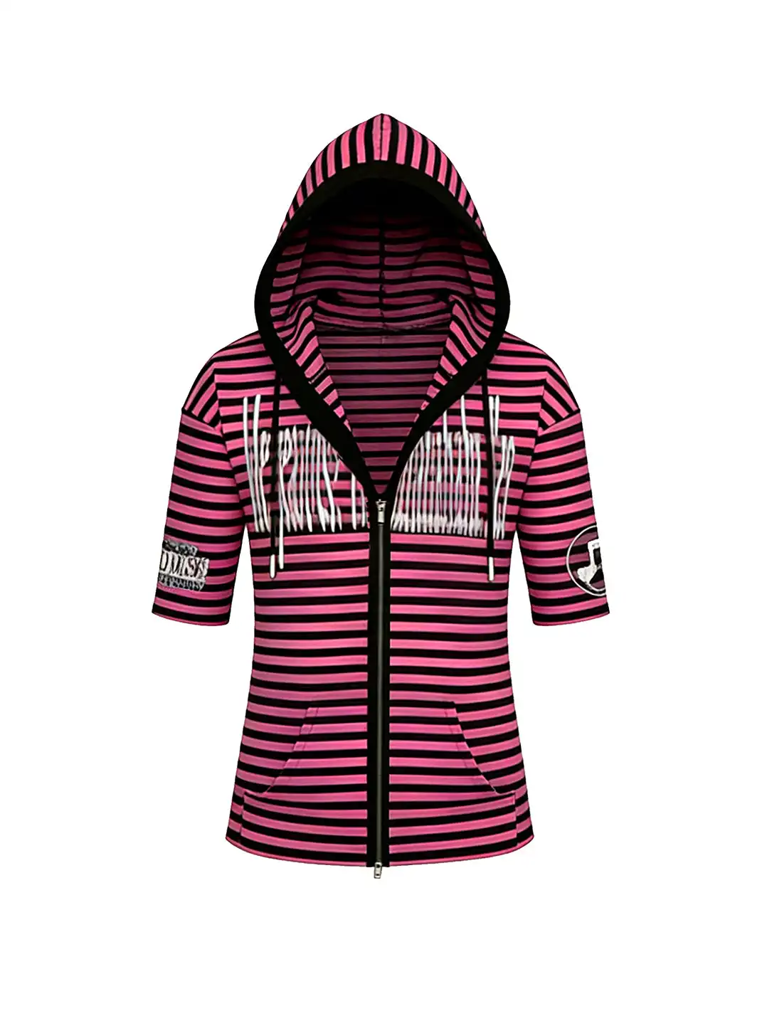 PAIKI | Regular Shoulder Striped Hooded T-Shirt