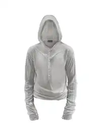 PAIKI | Cross Assassin Fake Two-Piece Long Sleeve Hooded T-Shirt