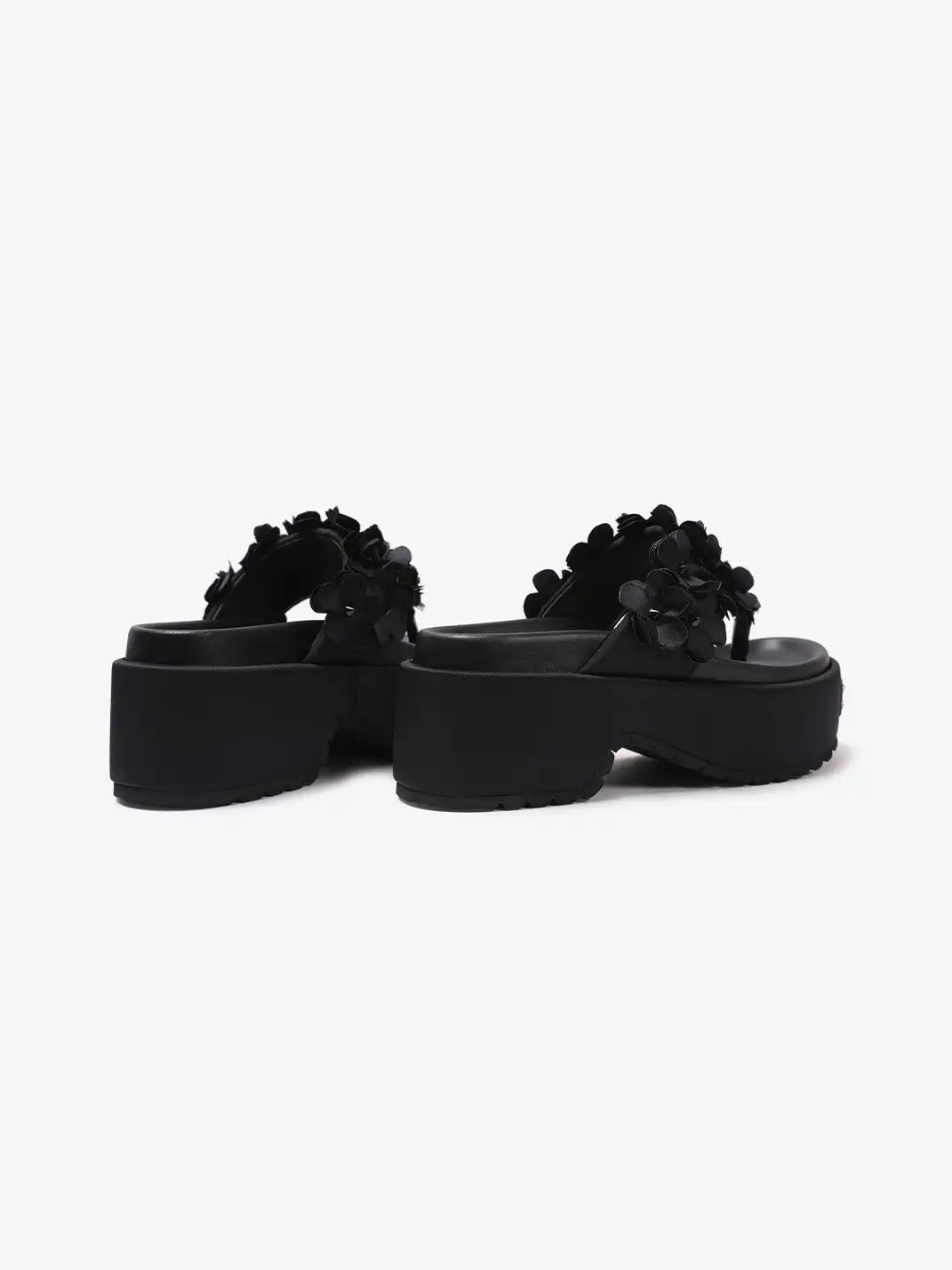 PINJIAHUI | 3D Floral Platform Flip-Flop Sandals
