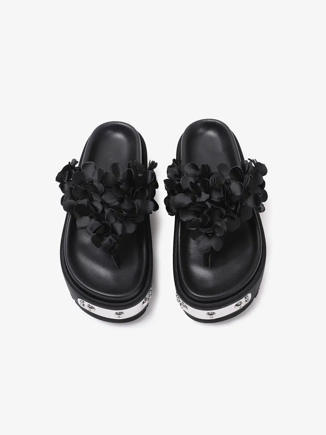 PINJIAHUI | 3D Floral Platform Flip-Flop Sandals