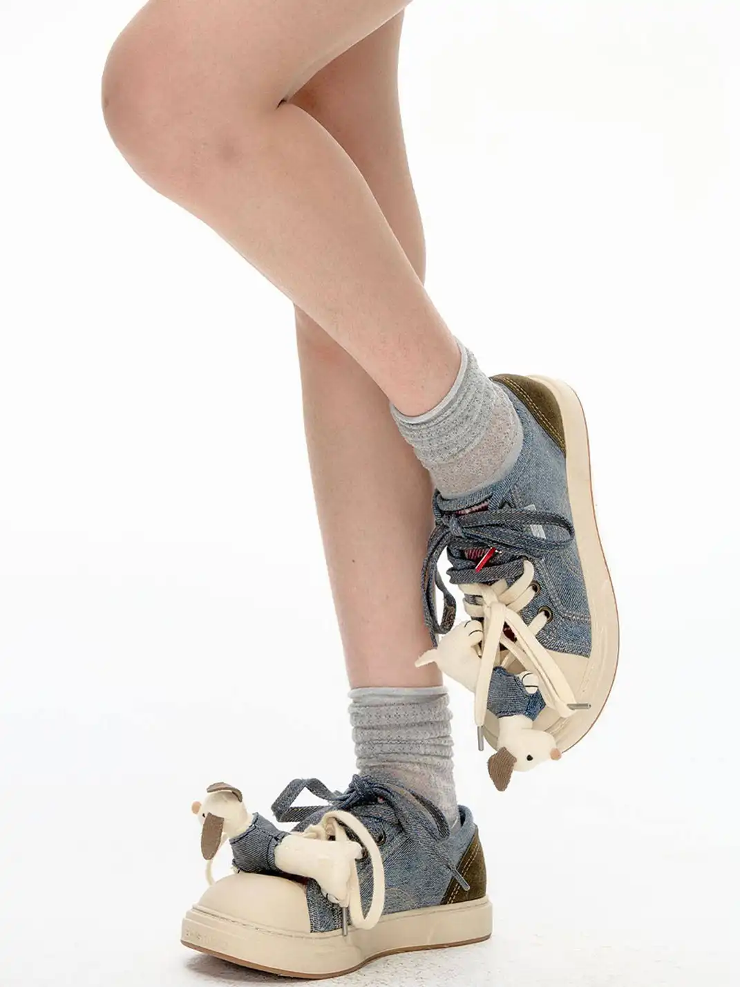 NECYSTUDIO | Puppy Doll Oversized Head Canvas Shoes