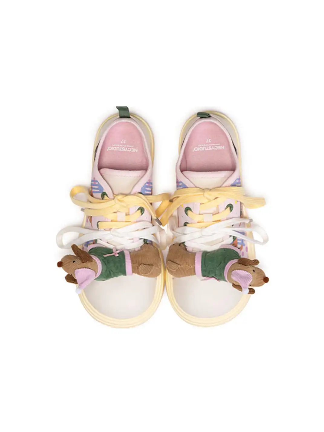 NECYSTUDIO | Puppy Mood Series Oversized Head Canvas Shoes