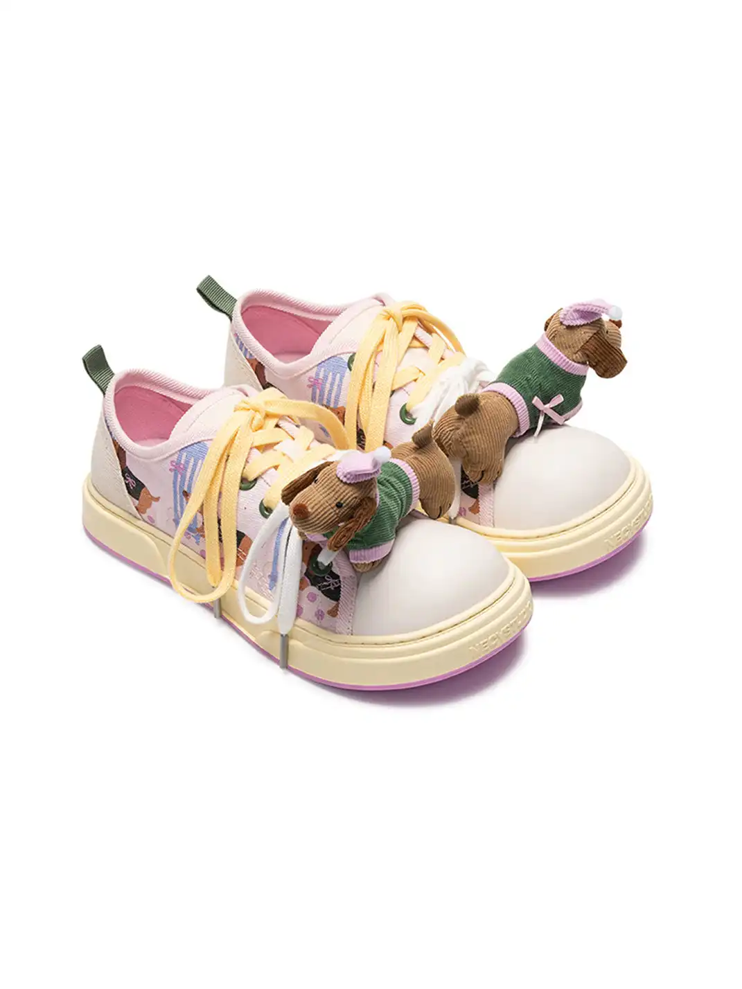 NECYSTUDIO | Puppy Mood Series Oversized Head Canvas Shoes