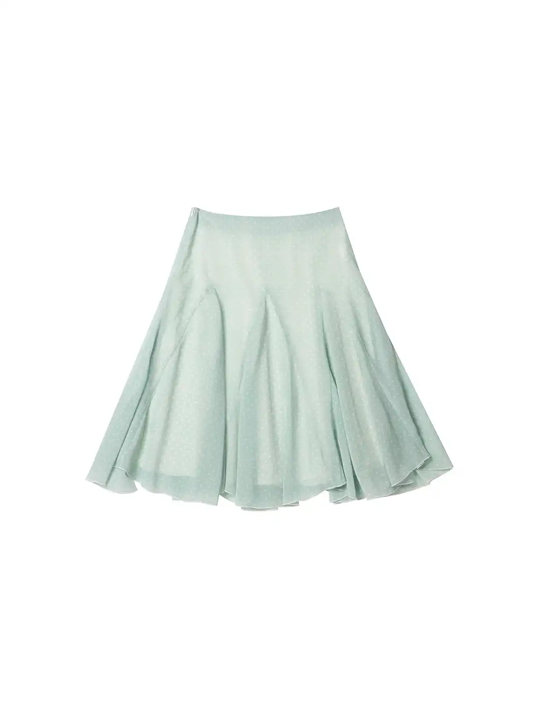 NECYSTUDIO | Polka Dot All-over Print Midi Skirt Short Sleeve Set