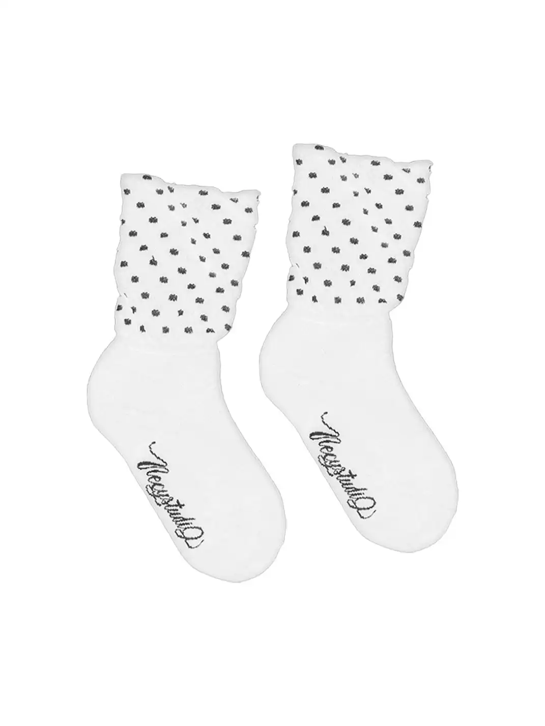NECYSTUDIO | Polka Dot And Stripe Spliced Socks