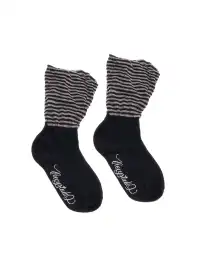NECYSTUDIO | Polka Dot And Stripe Spliced Socks