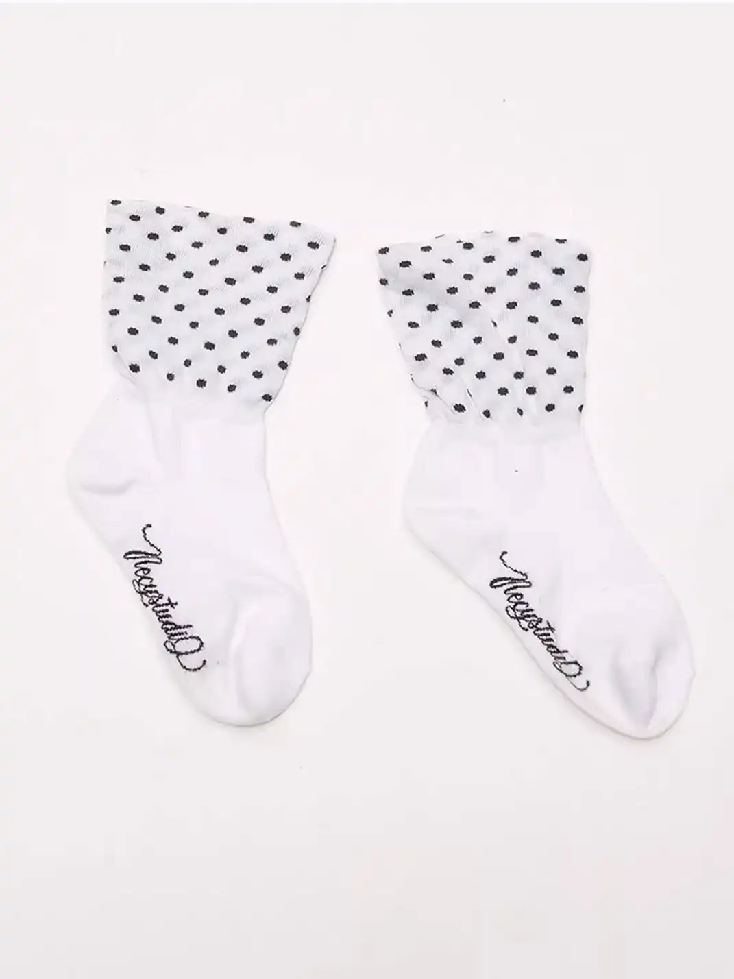 NECYSTUDIO | Polka Dot And Stripe Spliced Socks