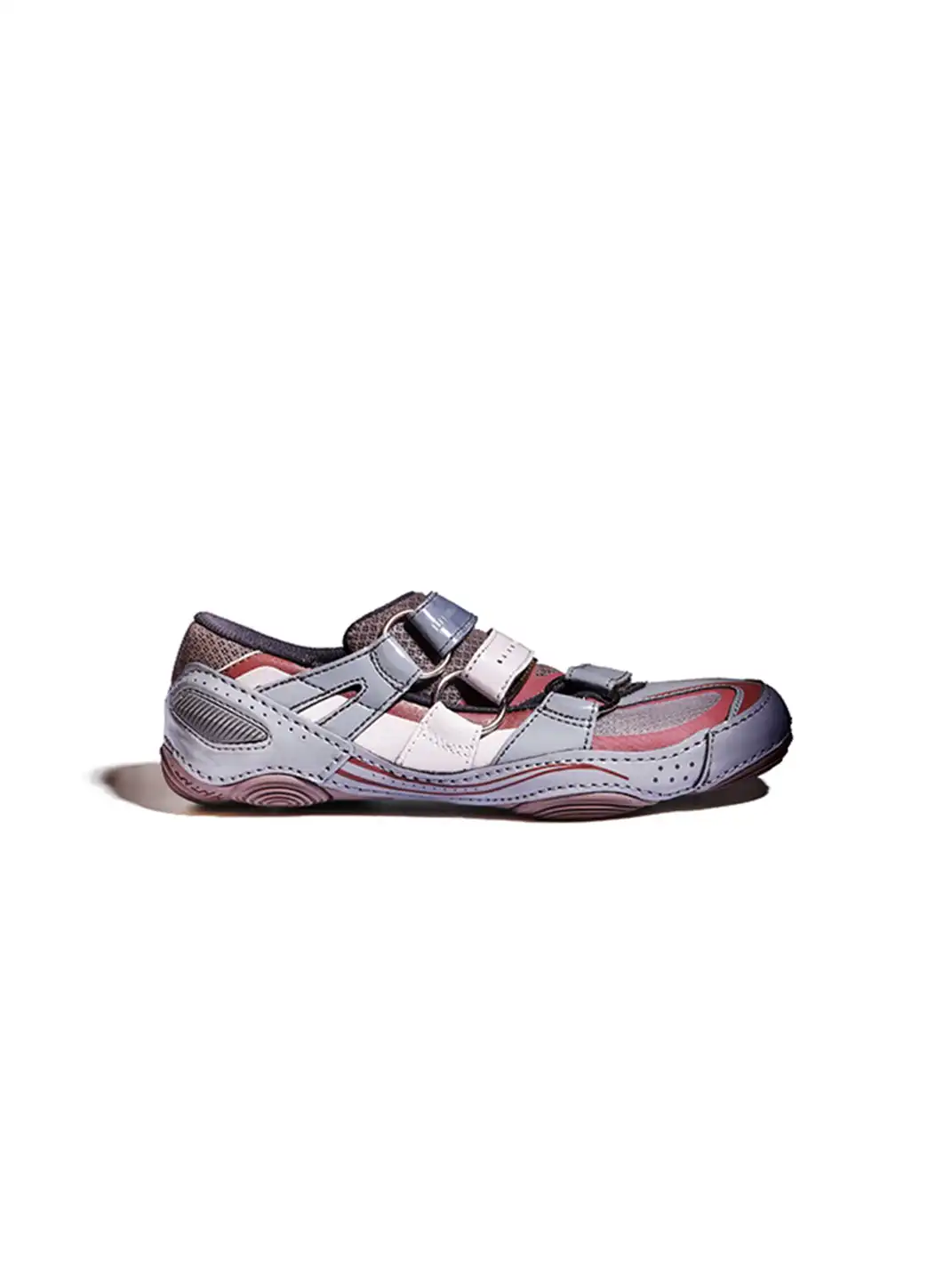 PIU astratto | Hollow Out Functional Flat Shoes-Gray