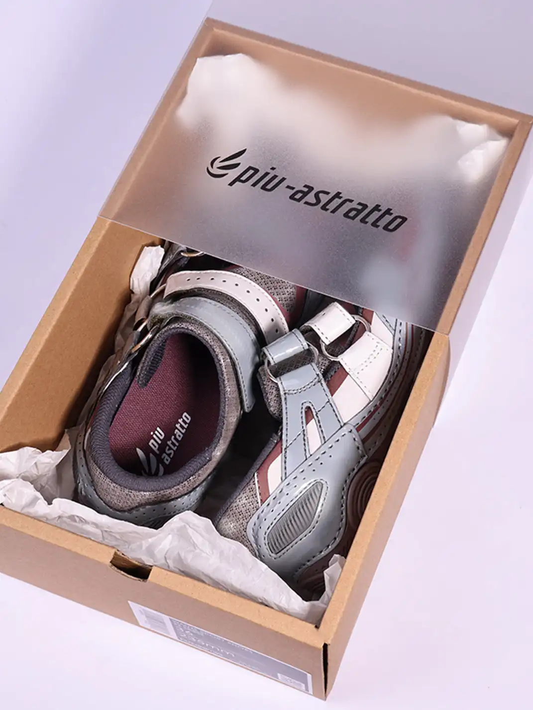 PIU astratto | Hollow Out Functional Flat Shoes-Gray