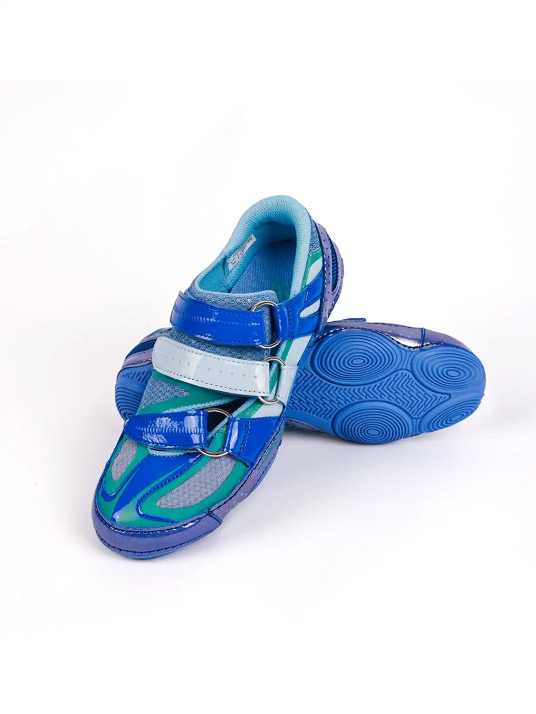 PIU astratto | Hollow Out Functional Flat Shoes-Blue