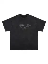 PAPASLILMONSTER | Minimalist Loose Printed Pure Cotton T-Shirt