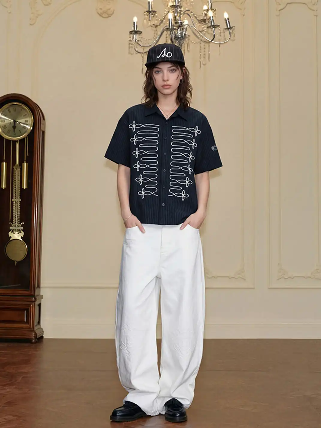 YADcrew | Rope Knot Tie Short Sleeve Shirt