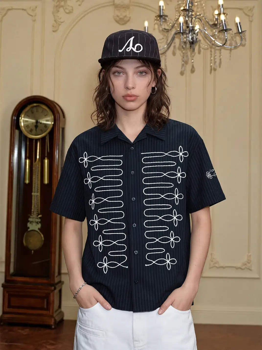 YADcrew | Rope Knot Tie Short Sleeve Shirt