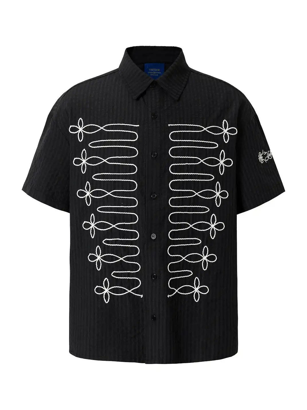 YADcrew | Rope Knot Tie Short Sleeve Shirt