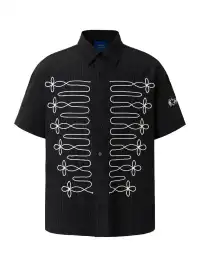 YADcrew | Rope Knot Tie Short Sleeve Shirt