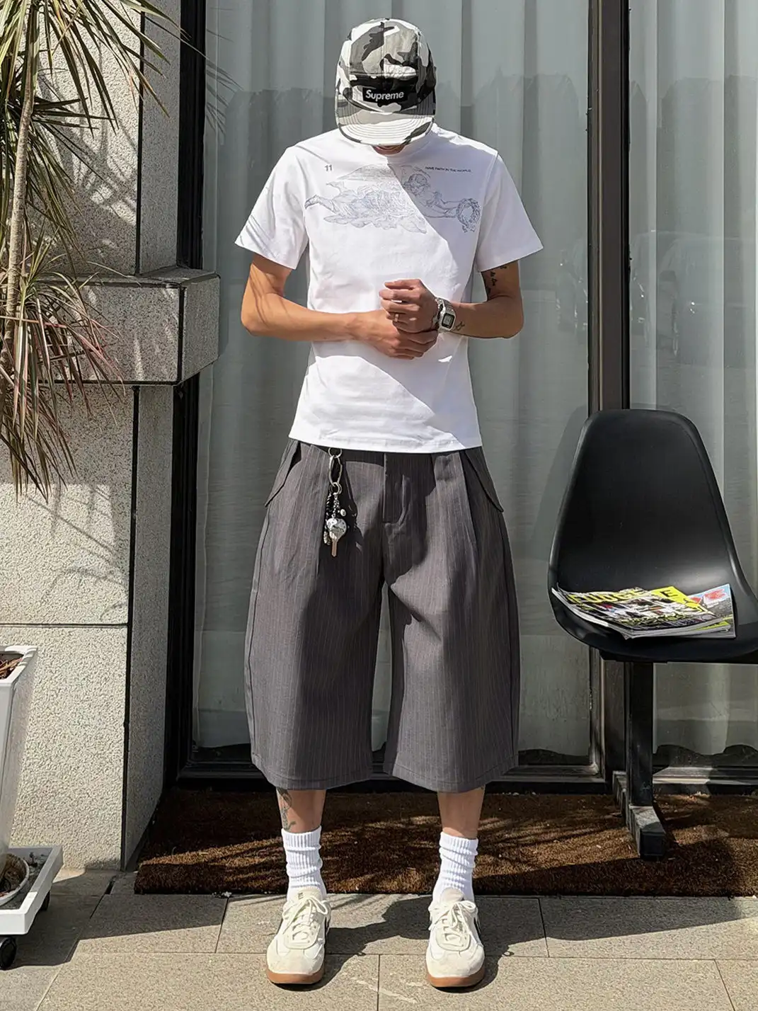 BurnBro | Striped Loose Casual Suit Pants