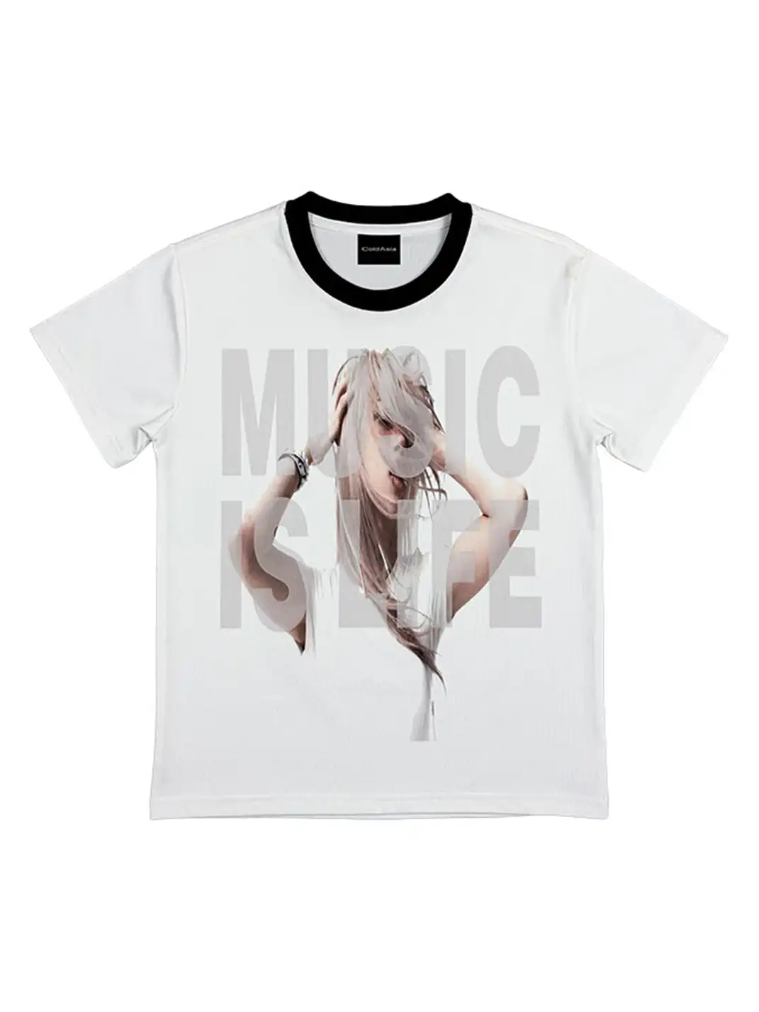 ColdAsia | "MUSIC IS LIFE" Portrait T-Shirt