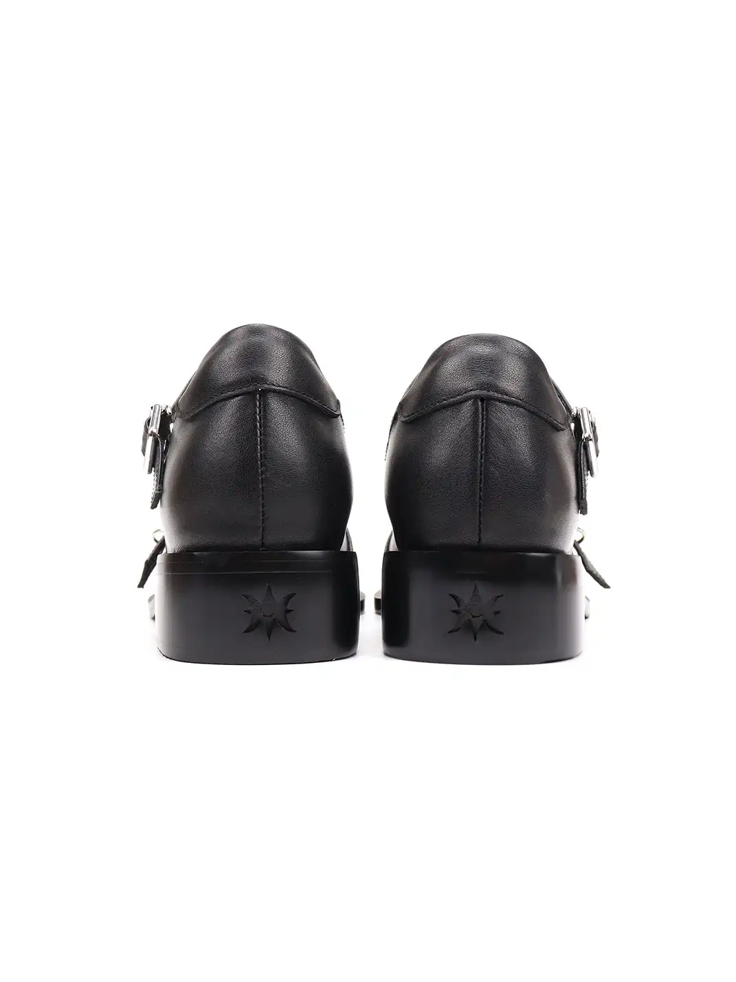 Asthershop | Pointed Toe Cross Strap Mary Jane Shoes