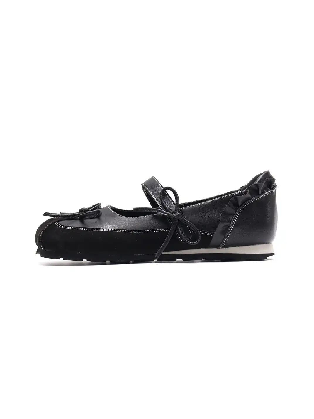 Asthershop | Bow Decor Mary Jane Flat Shoes