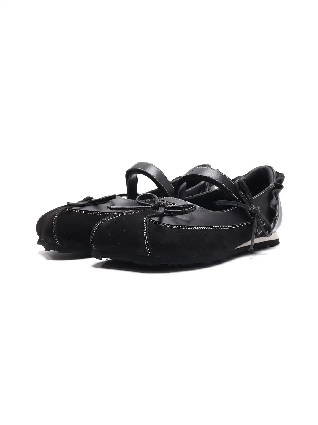 Asthershop | Bow Decor Mary Jane Flat Shoes