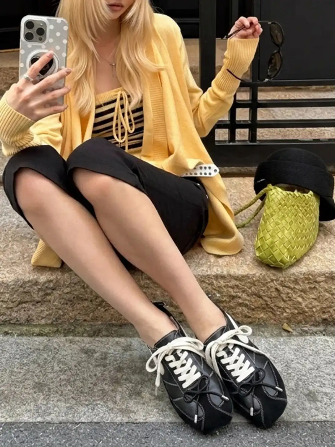 Asthershop | Square Toe Sporty Flat Shoes