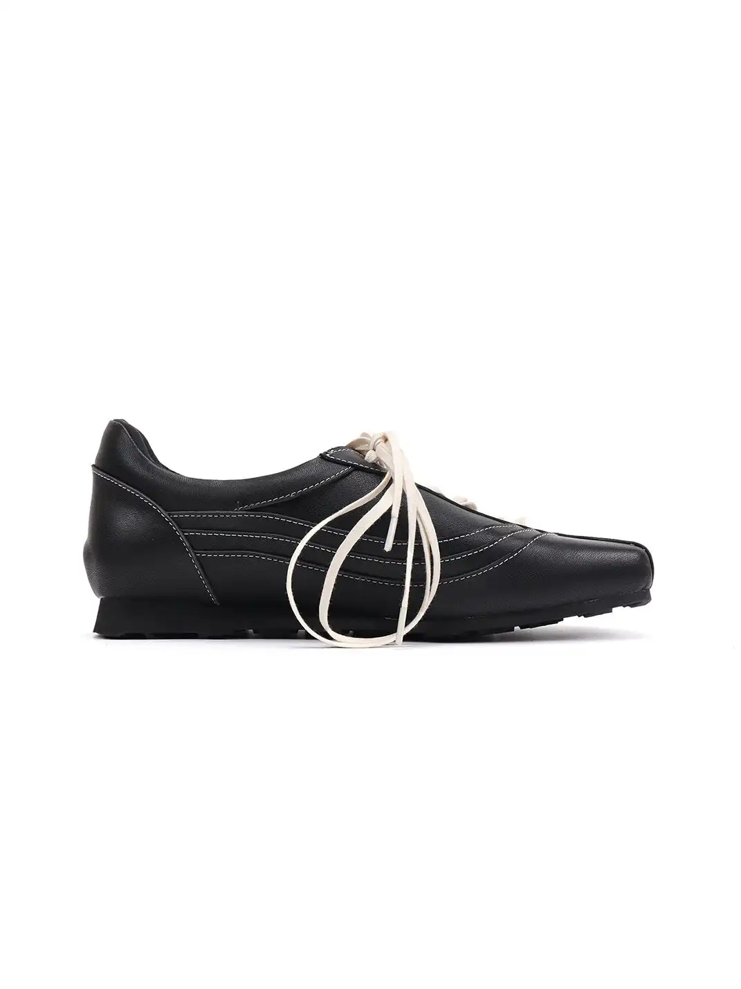 Asthershop | Square Toe Flat Genuine Leather German Trainers