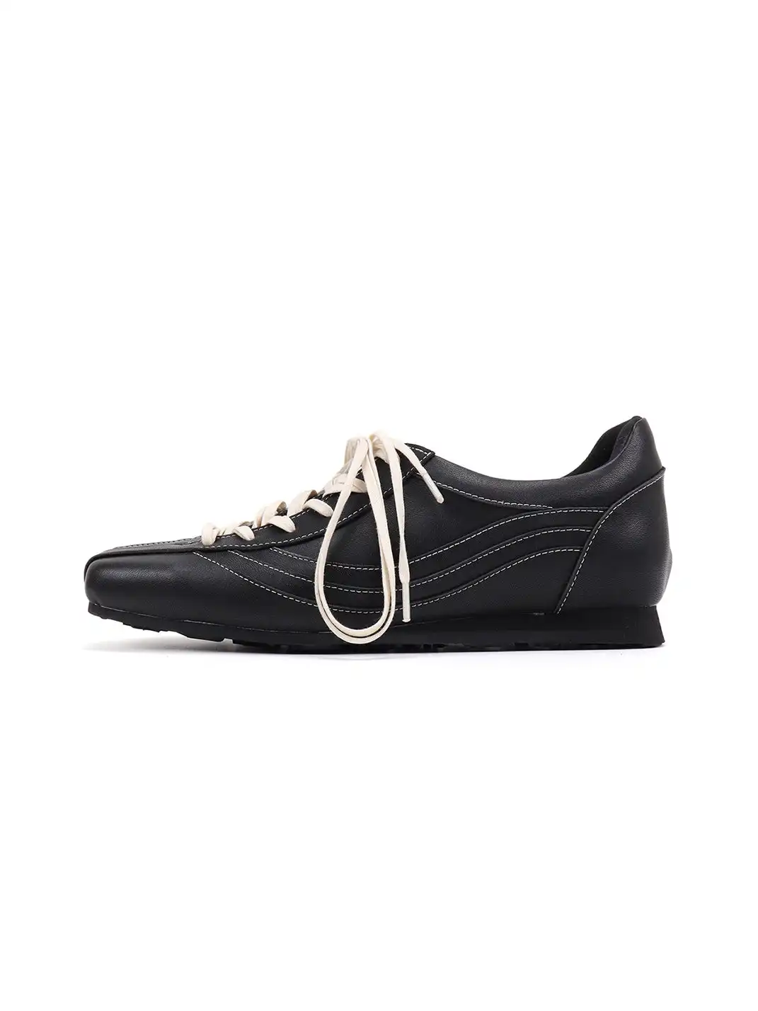 Asthershop | Square Toe Flat Genuine Leather German Trainers