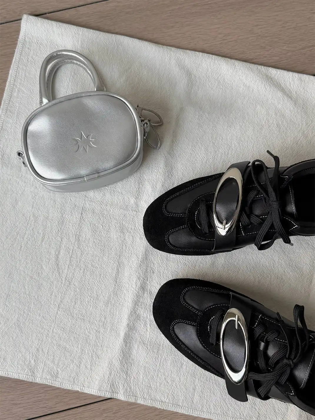 Asthershop | Metal Decor Genuine Leather German Training Shoes