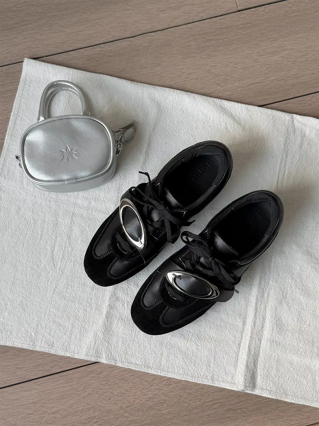 Asthershop | Metal Decor Genuine Leather German Training Shoes