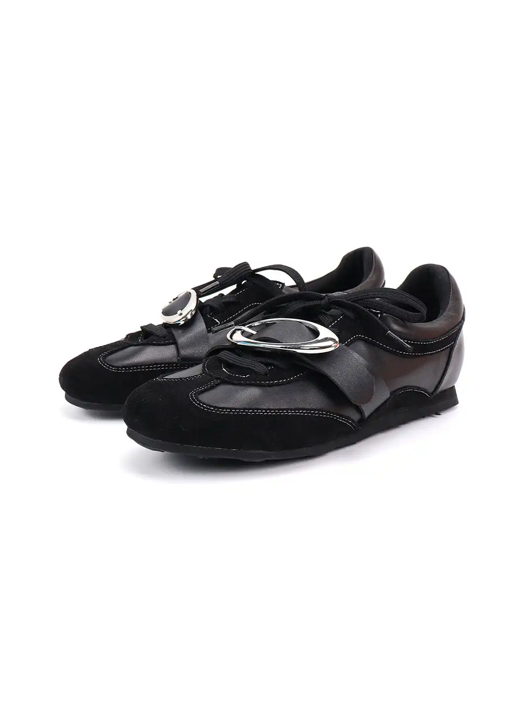 Asthershop | Metal Decor Genuine Leather German Training Shoes