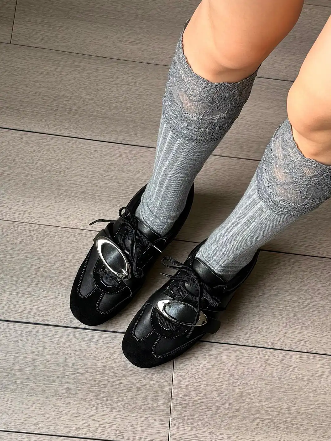 Asthershop | Metal Decor Genuine Leather German Training Shoes
