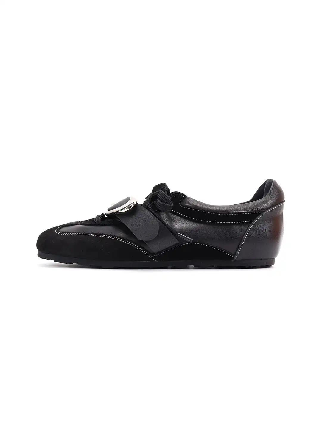 Asthershop | Metal Decor Genuine Leather German Training Shoes
