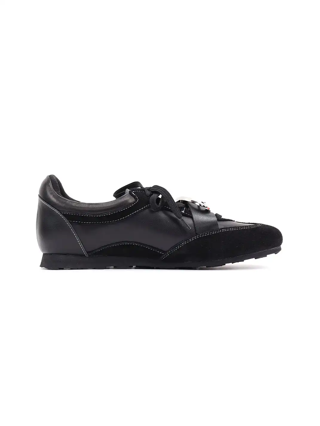 Asthershop | Metal Decor Genuine Leather German Training Shoes