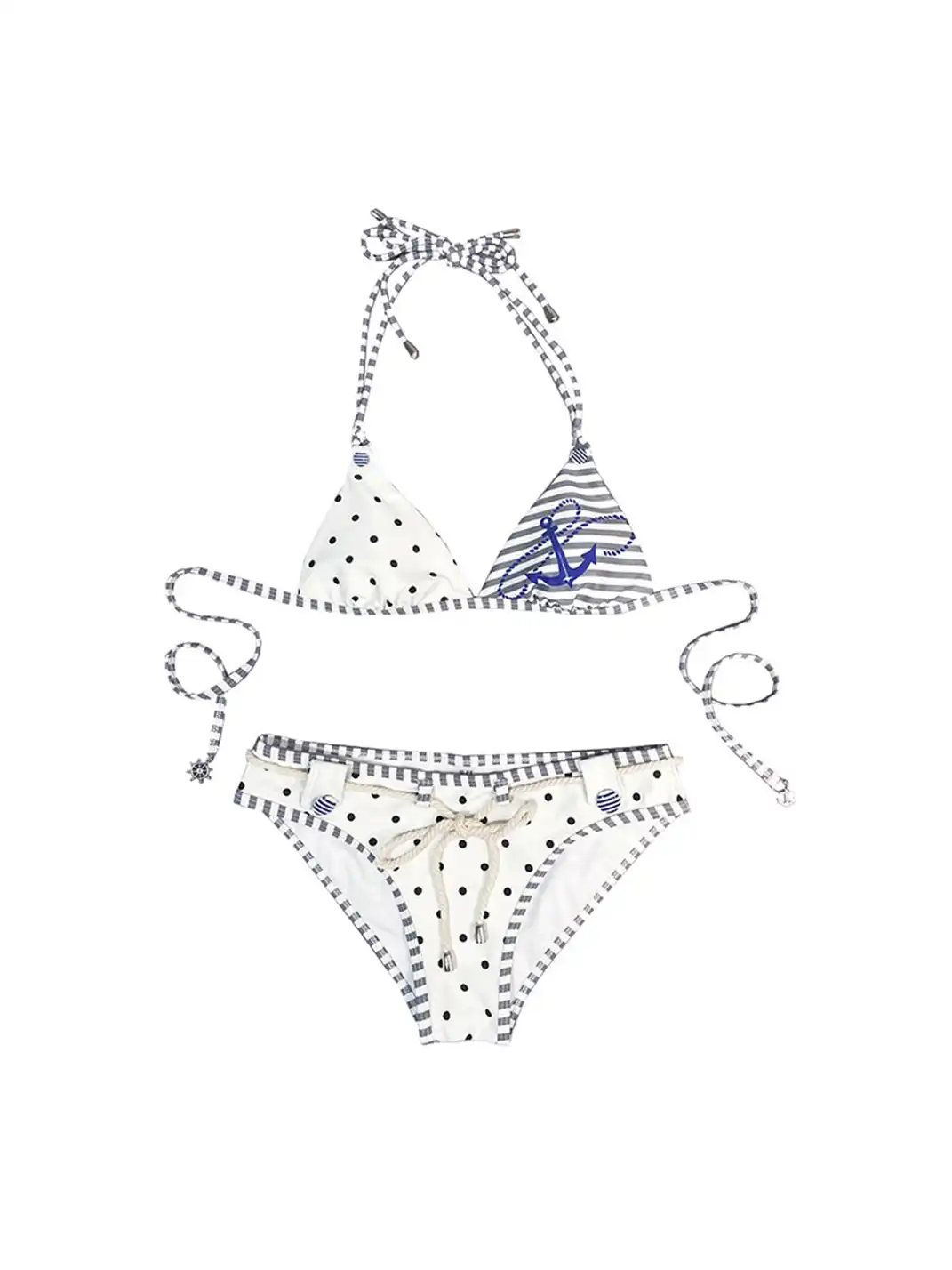 nit alcove | Polka Dot Striped Bikini