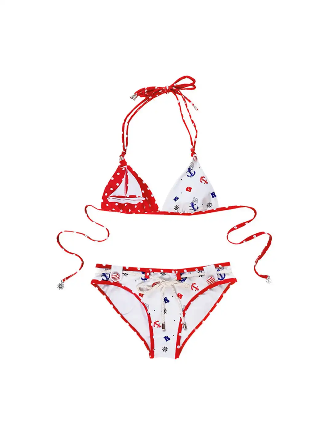 nit alcove | Polka Dot Striped Bikini