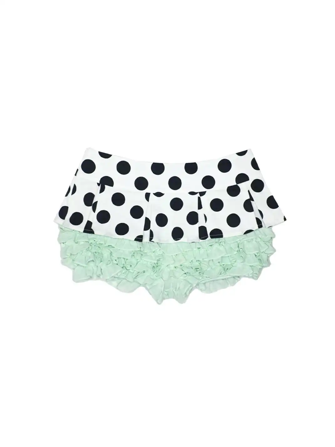 nit alcove | Fake Two-piece Polka Dot Elastic Lace Shorts