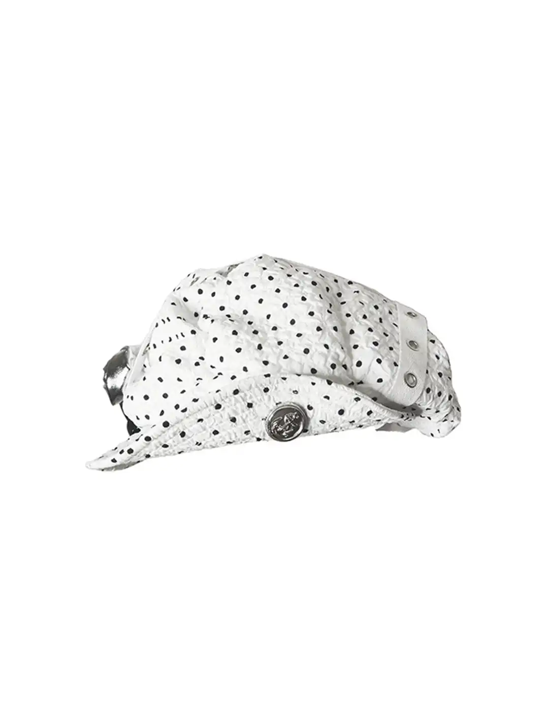 nit alcove | Polka Dot Handmade 3D Leather Flower Beret