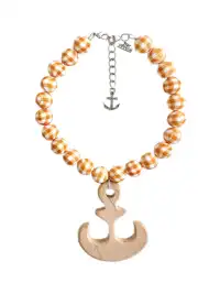 nit alcove | Handmade Wooden Anchor Beaded Necklace